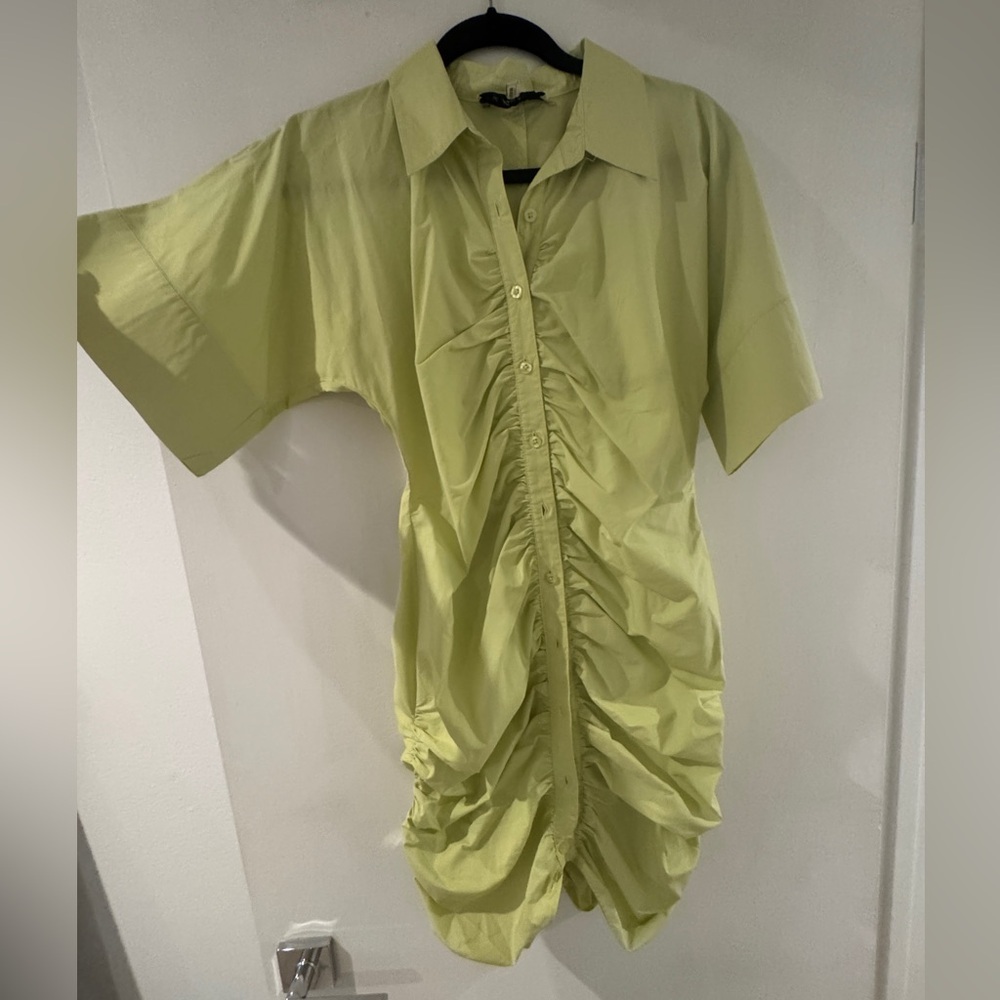 L'Academie Melissa Mini Dress in Lime Green Small - Picture 4 of 6